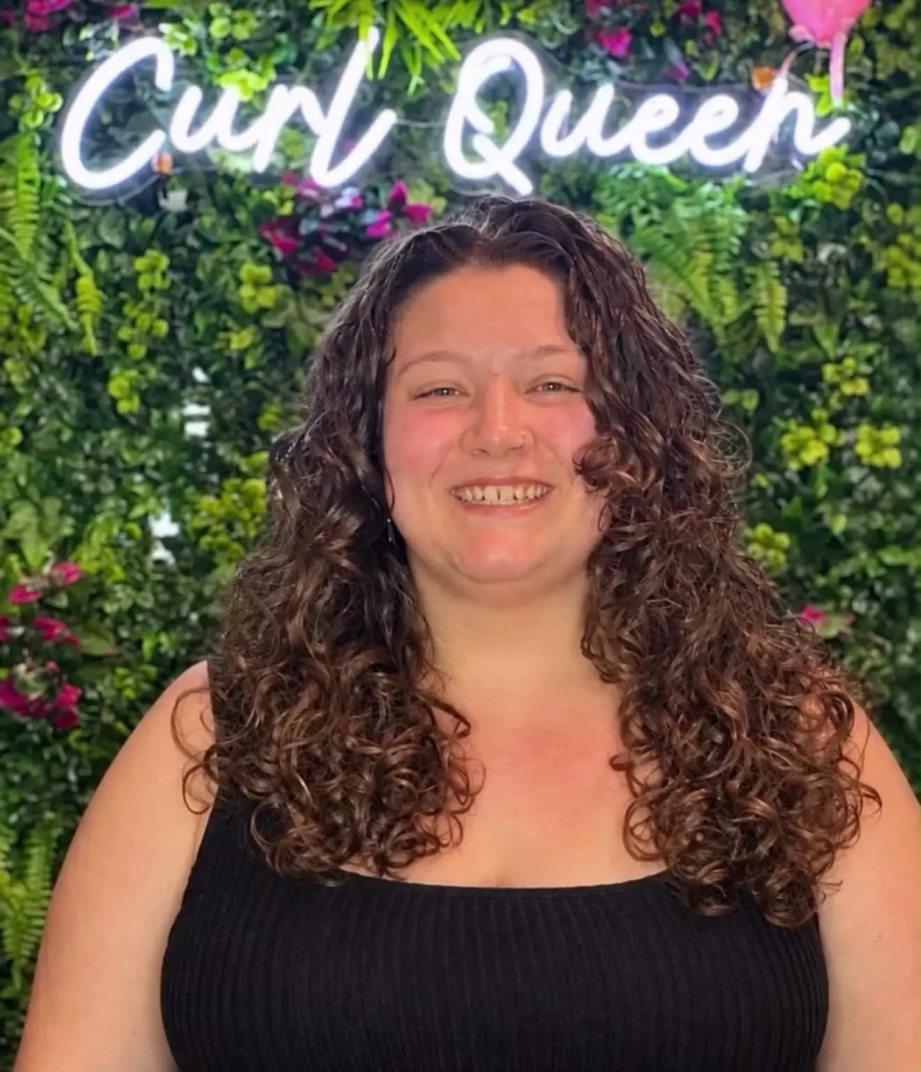 Curly hair transformation 13