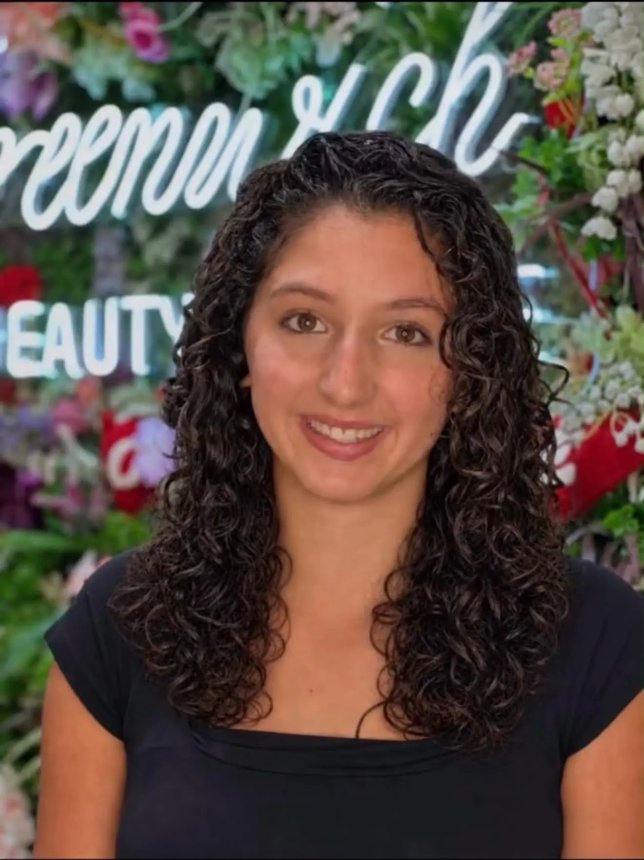 Curly hair transformation 14