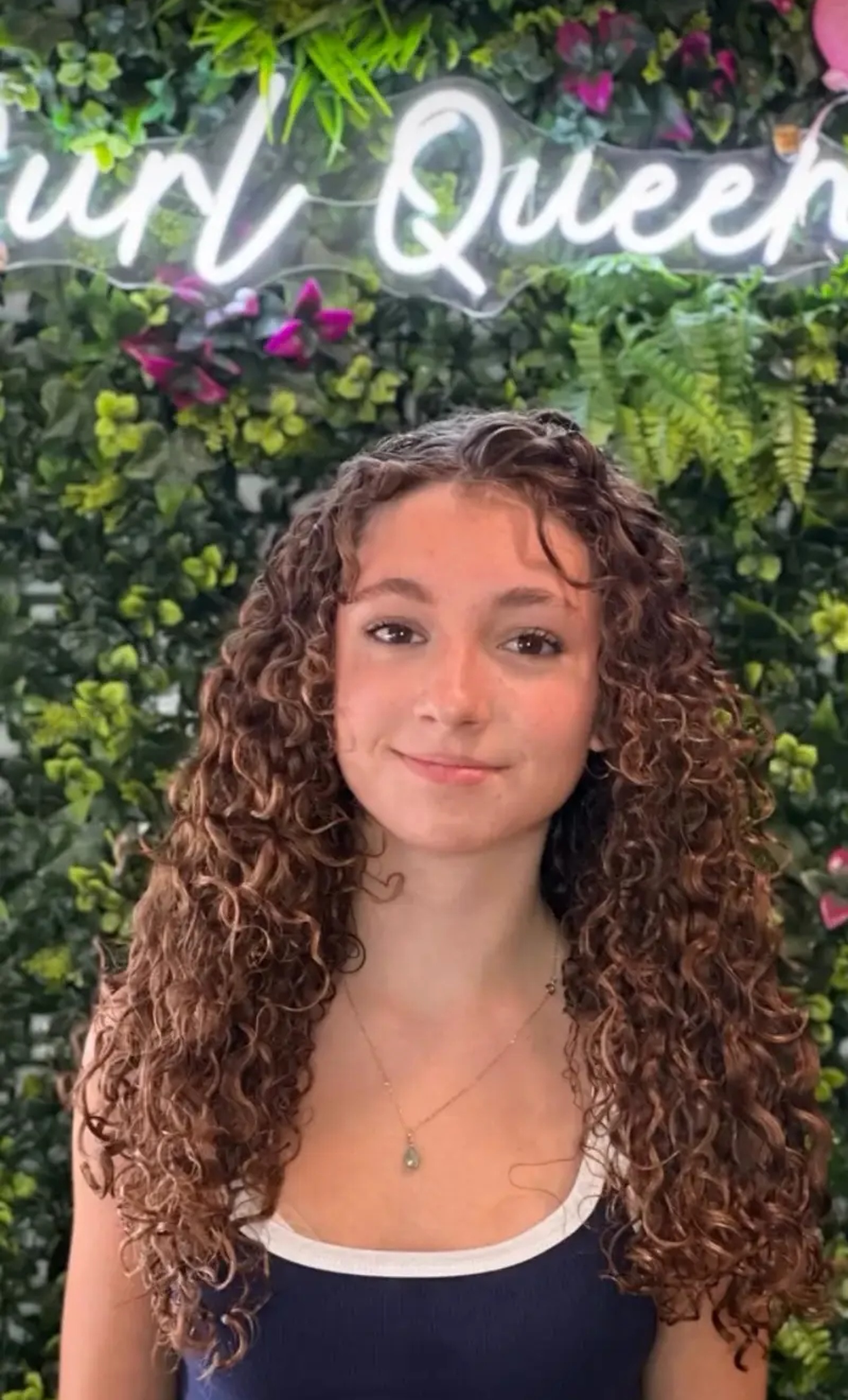 Curly hair transformation 22
