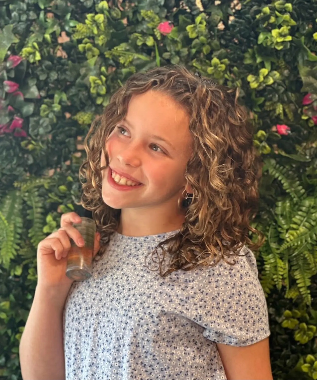 Curly hair transformation 16