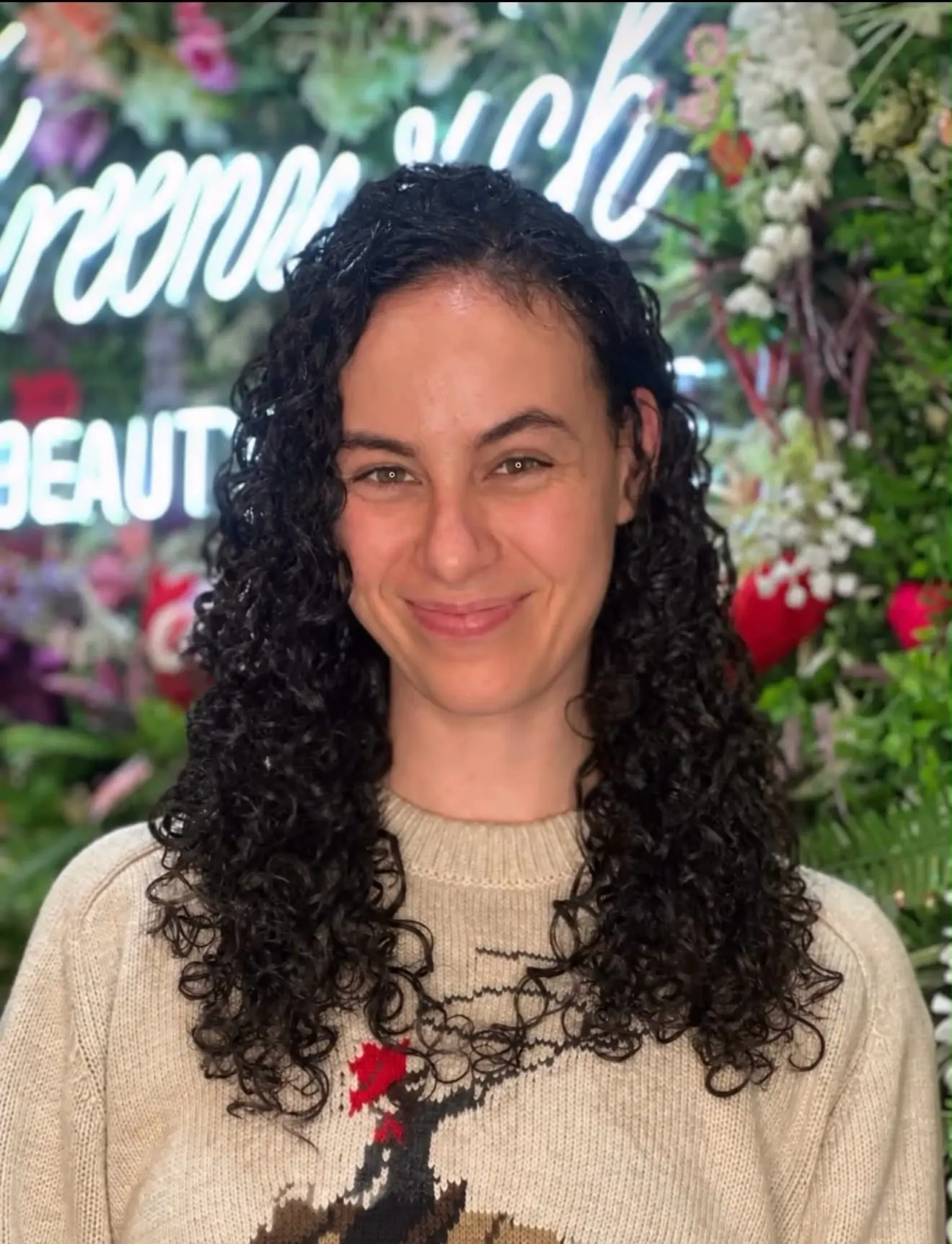 Curly hair transformation 8