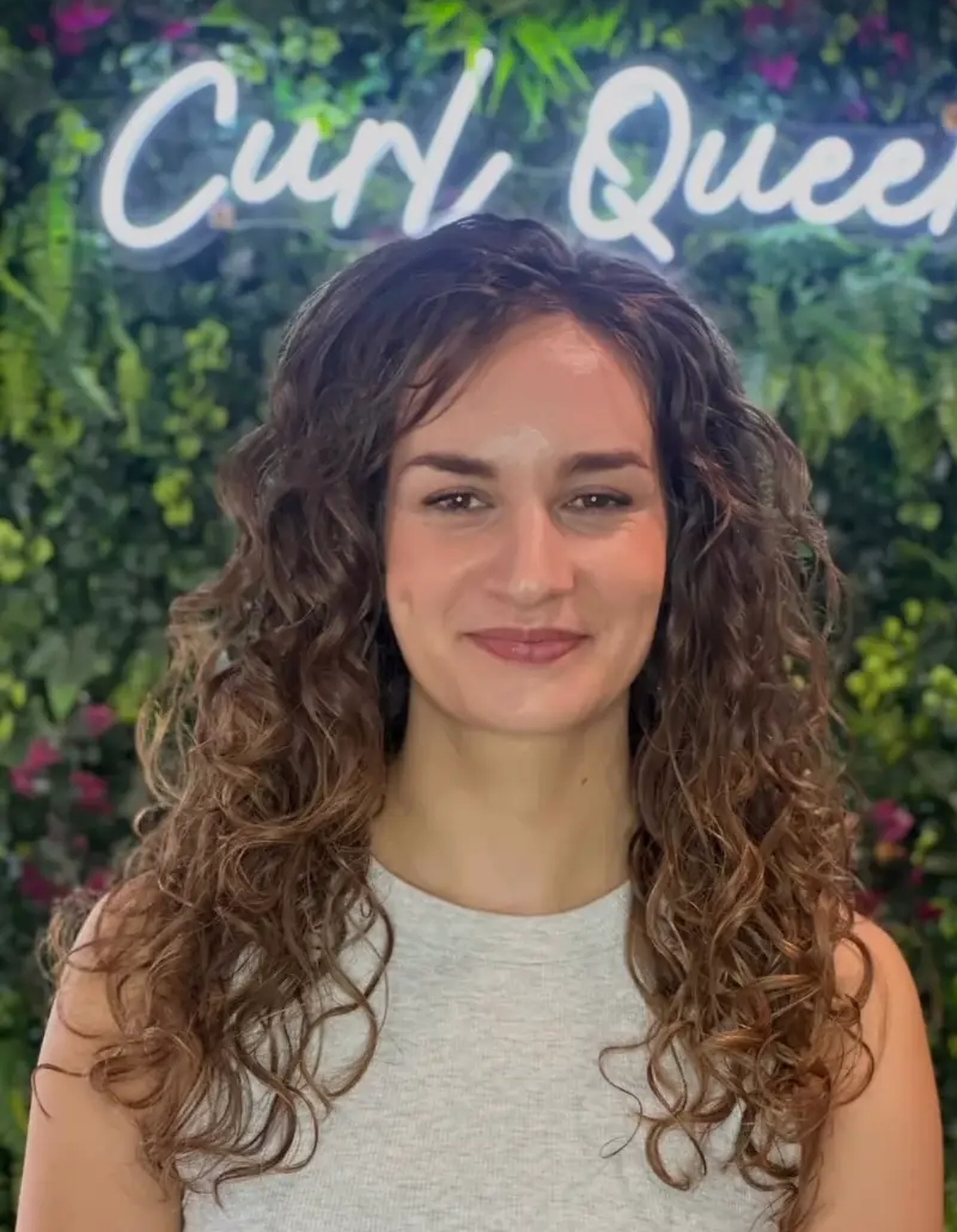 Curly hair transformation 23