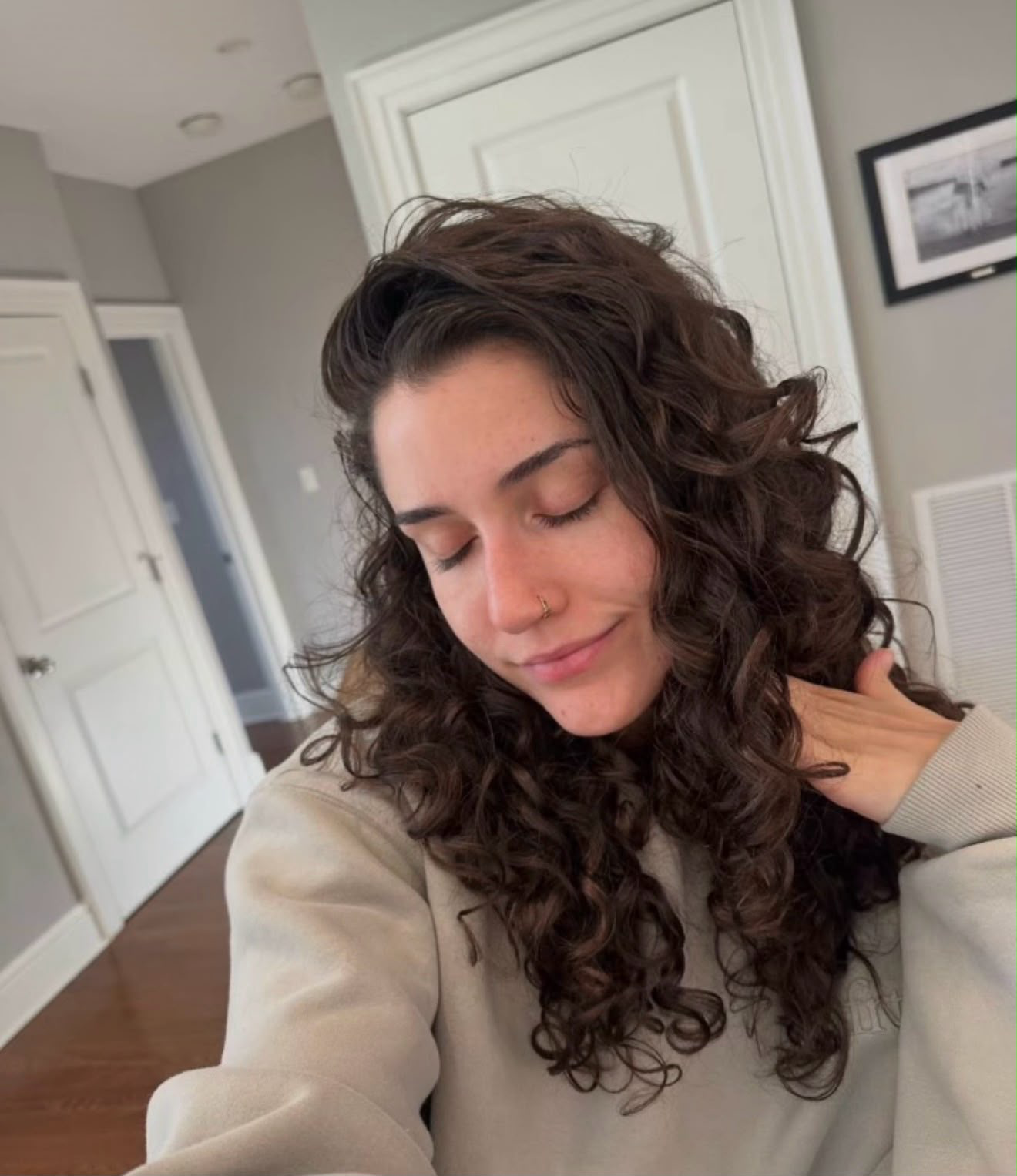 Curly hair transformation 12
