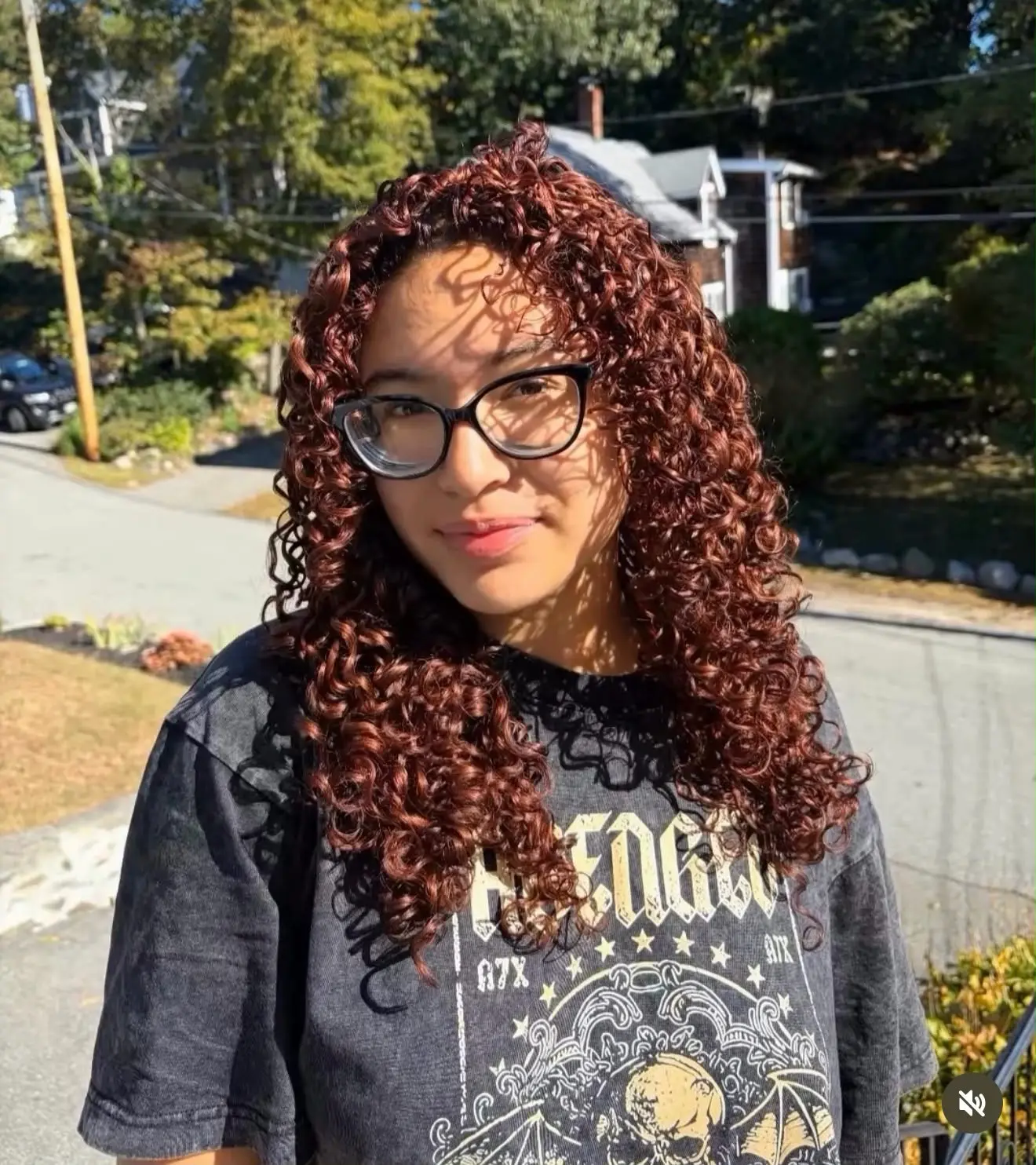 Curly hair transformation 3