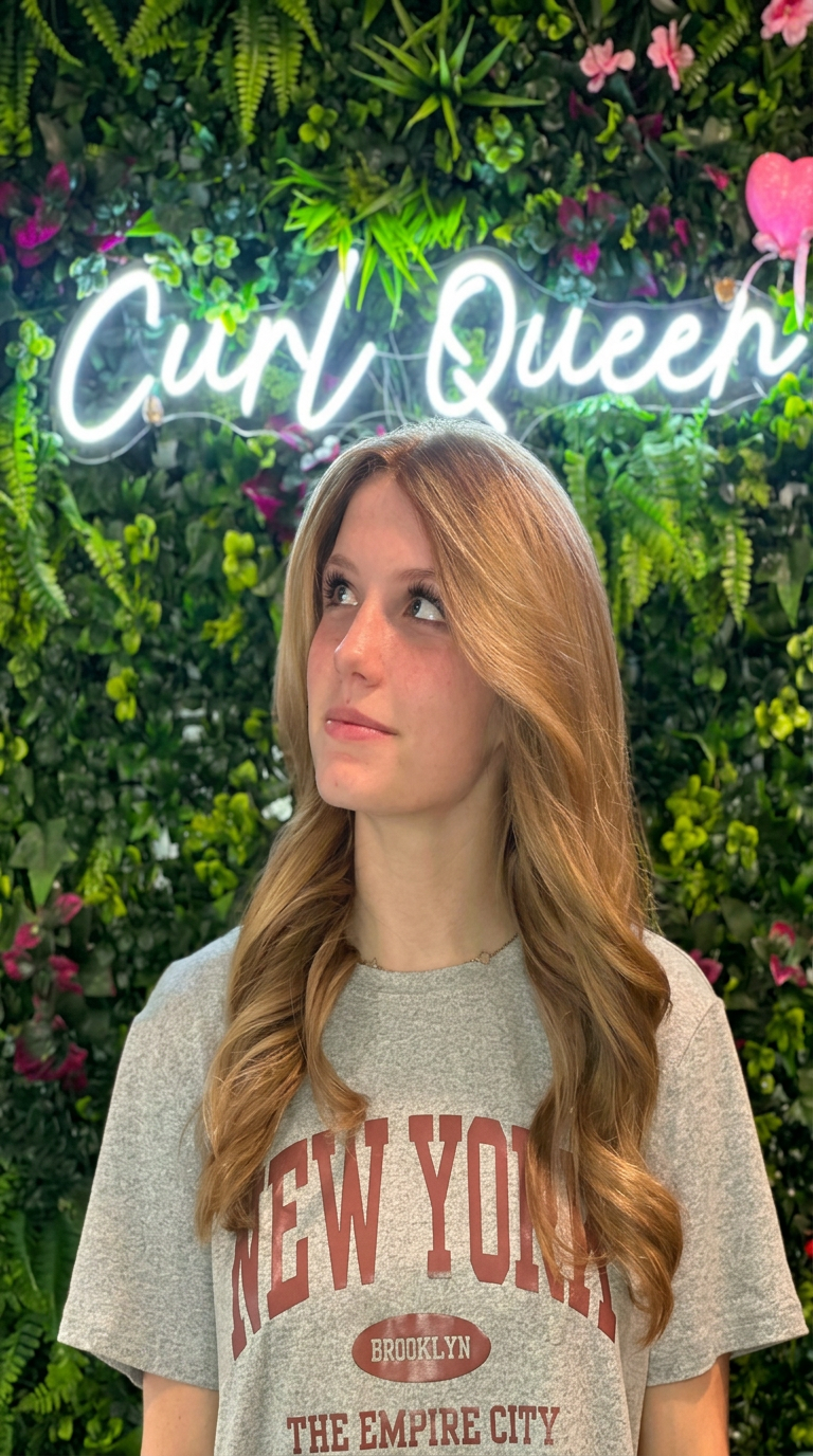 Curly hair transformation 20